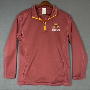 University of MInnesota Sweatshirt Mens M 1/4 Zip Pullover Embroidered‎ Logo